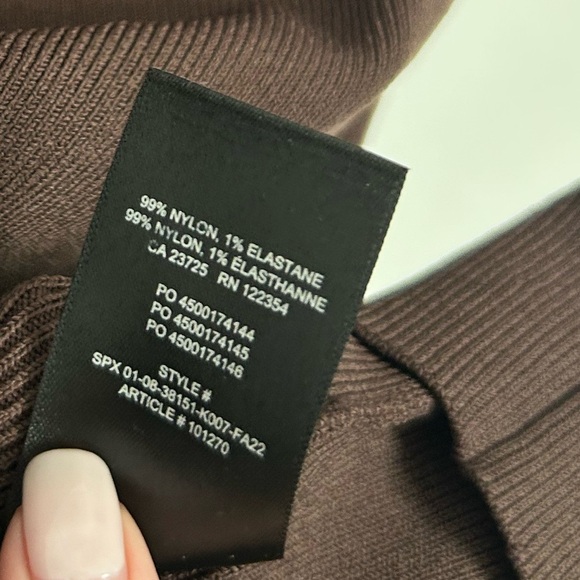 Artizia Babaton Chocolate Brown Bodycon Mini Dress size large - Picture 12 of 12